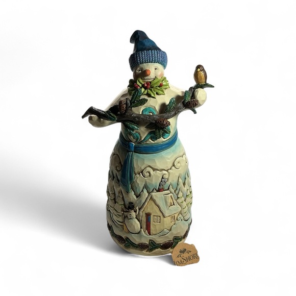 Jim Shore Heartwood Creek “Garlands of Glad Tidings” Snowman Figurine - Picture 3 of 12